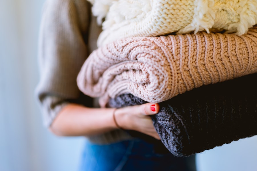 Linge plié avec soin, prêt à être livré
